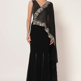 TIMELESS BLOOM GODET DRAPE SAREE Namrata Joshipura Online