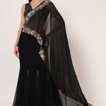 TIMELESS BLOOM GODET DRAPE SAREE Namrata Joshipura Online