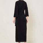 MIDNIGHT BLOOM WAIST TIE DRAPE DRESS Namrata Joshipura Online