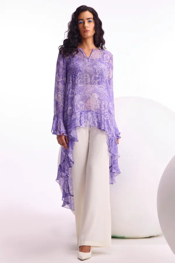 Cerelia Frill Long Back Tunic Namrata Joshipura