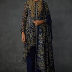 Myrrah Paisley Trapeze Asymetric Kurta Set With Dupatta Namrata Joshipura Online