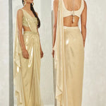 Metallic Foil Pleated Saree Namrata Joshipura