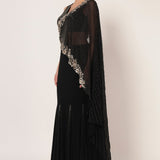 TIMELESS BLOOM GODET DRAPE SAREE Namrata Joshipura Online