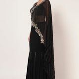 TIMELESS BLOOM GODET DRAPE SAREE Namrata Joshipura Online