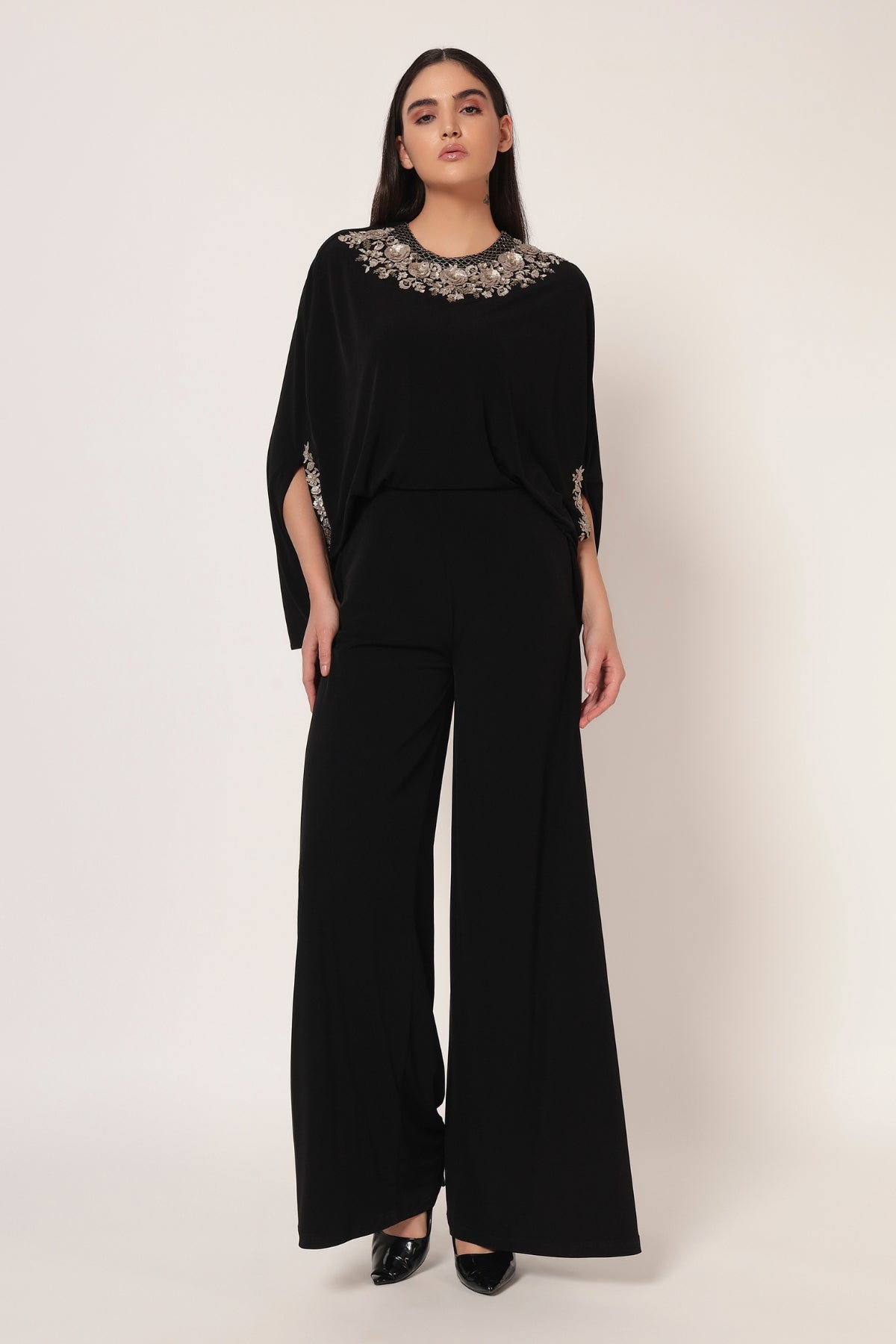 TIMELESS BLOOM CAPE STYLE JUMPSUIT Namrata Joshipura Online