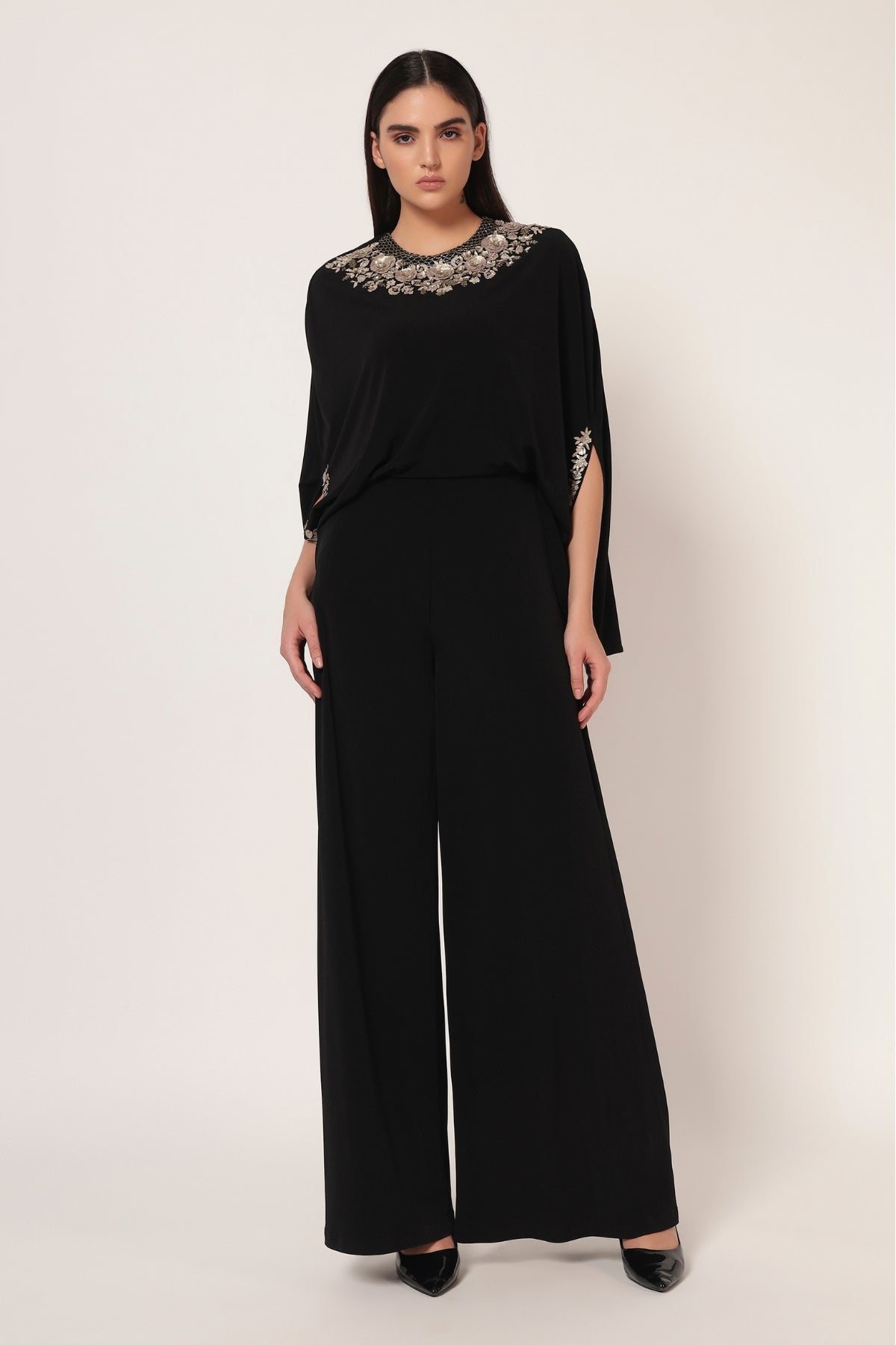 TIMELESS BLOOM CAPE STYLE JUMPSUIT Namrata Joshipura Online