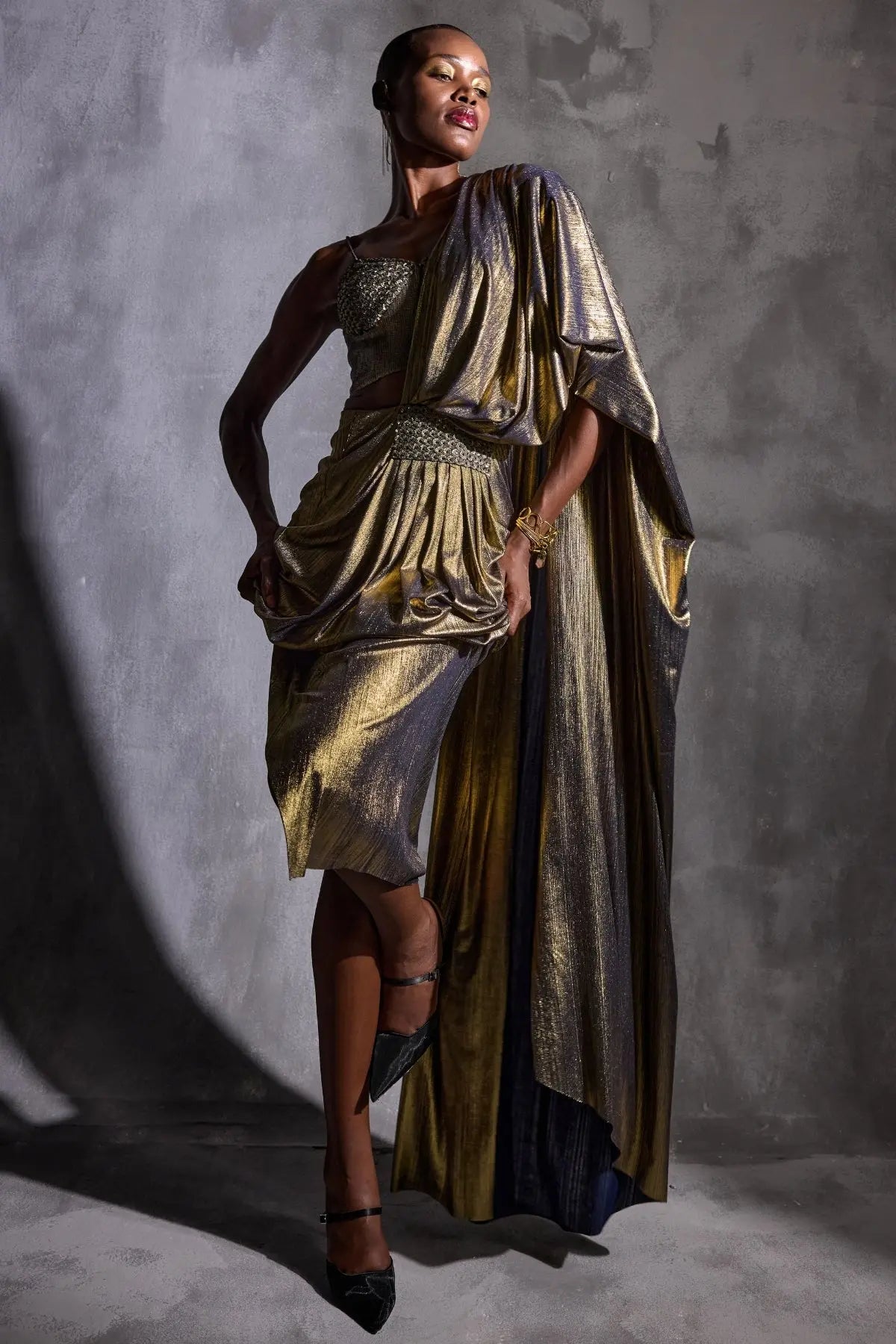 Cordelia Foil Draped Saree Namrata Joshipura