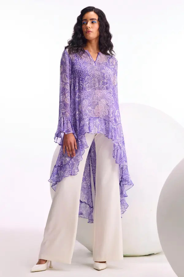 Cerelia Frill Long Back Tunic Namrata Joshipura