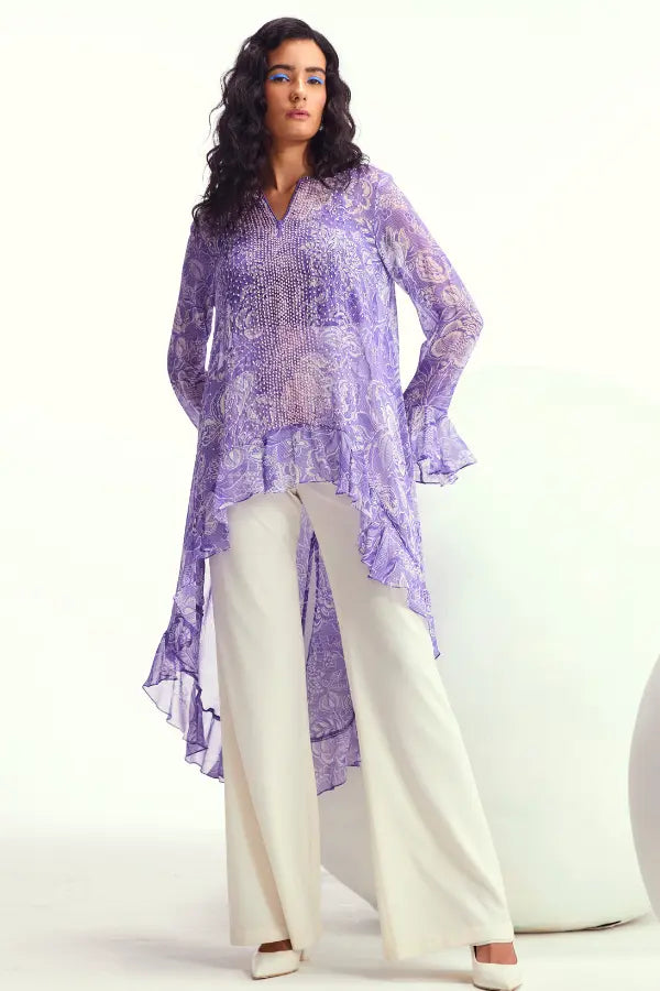 Cerelia Frill Long Back Tunic Namrata Joshipura