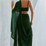 Metallic Scallop Drape Set Namrata Joshipura