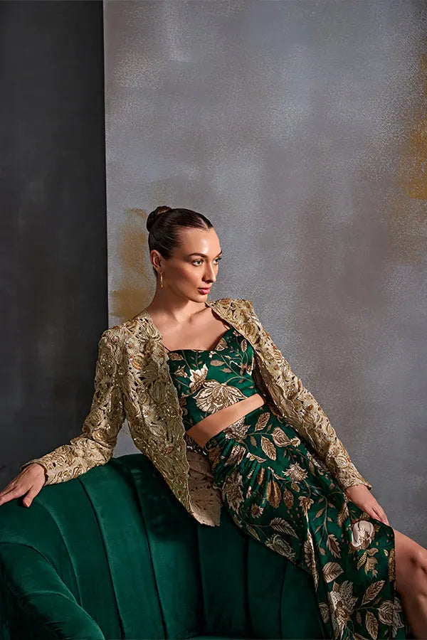 Bell Flower Jacket Set Namrata Joshipura