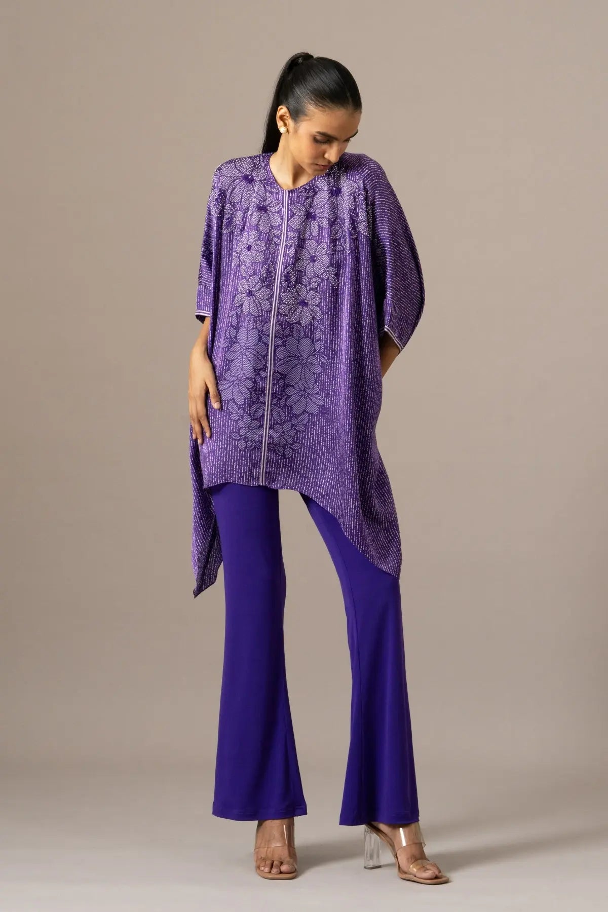 Pansy Flower Handkerchief Tunic Namrata Joshipura Online