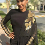 Lisa Ray in Katniss Shimmer Drape Saree Namrata Joshipura Online (Celebrity Muses)
