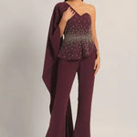 SILVER DUST PEPLUM TOP WITH SHARARA Namrata Joshipura Online