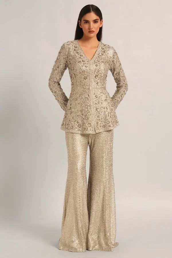 AMARA LONG PEPLUM WITH SHARARA Namrata Joshipura Online