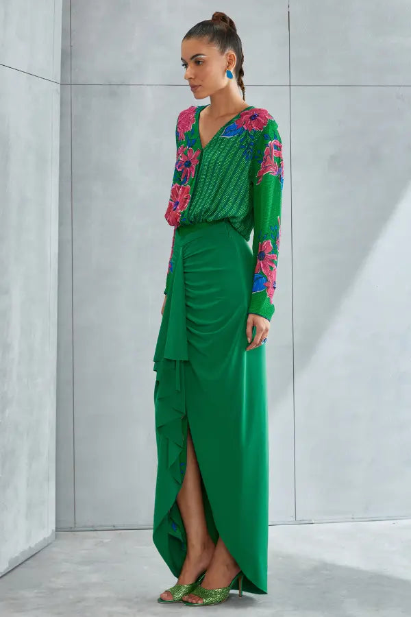 Zinnia Drape Skirt Set Namrata Joshipura