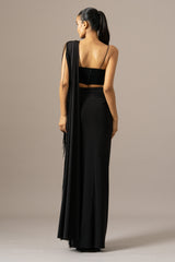 Dazzle Fringes Saree With Embroidered Blouse