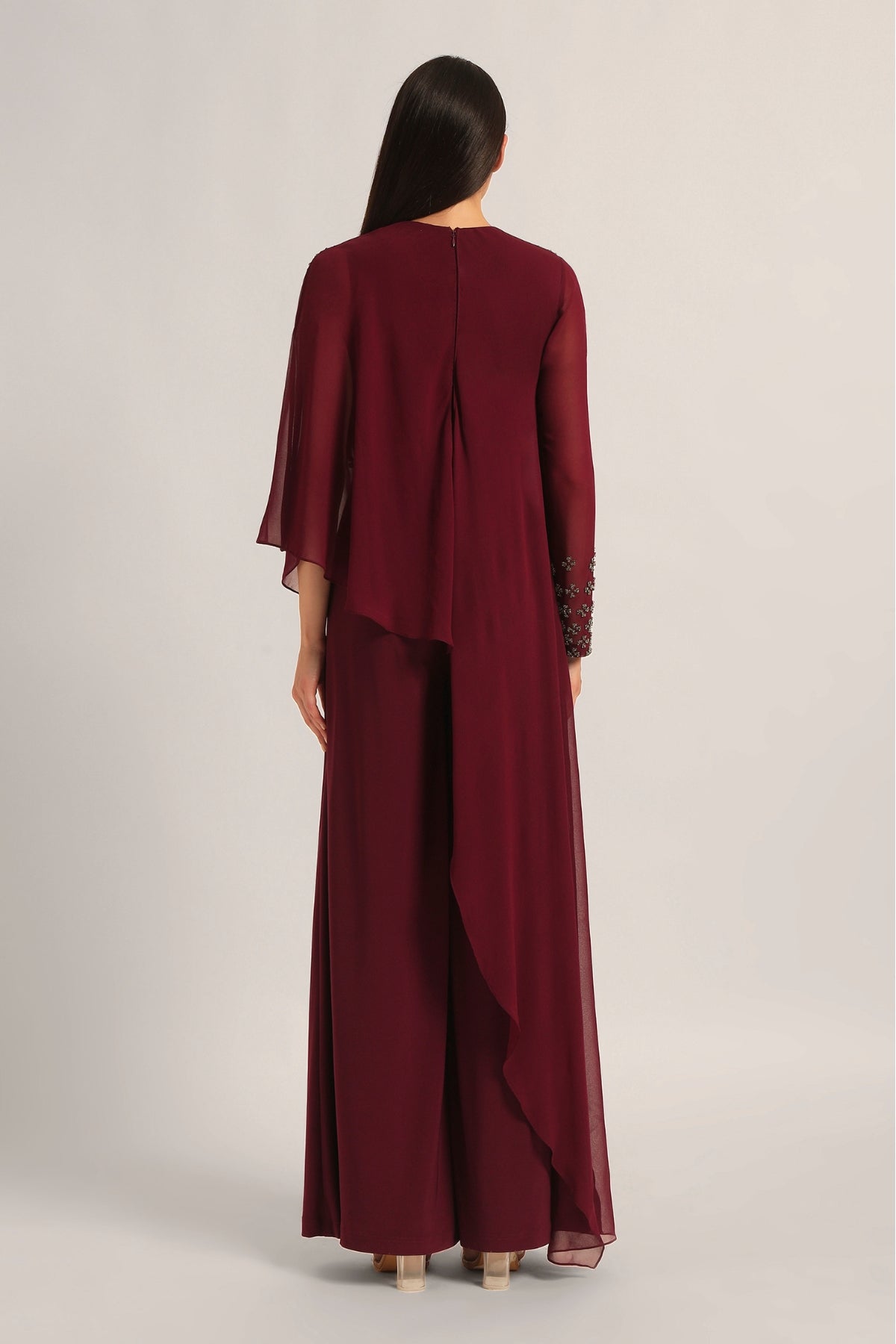 SILVER DUST FRONT FLAP JUMPSUIT Namrata Joshipura Online