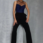 Metallic Scallop Peplum Top Namrata Joshipura Online