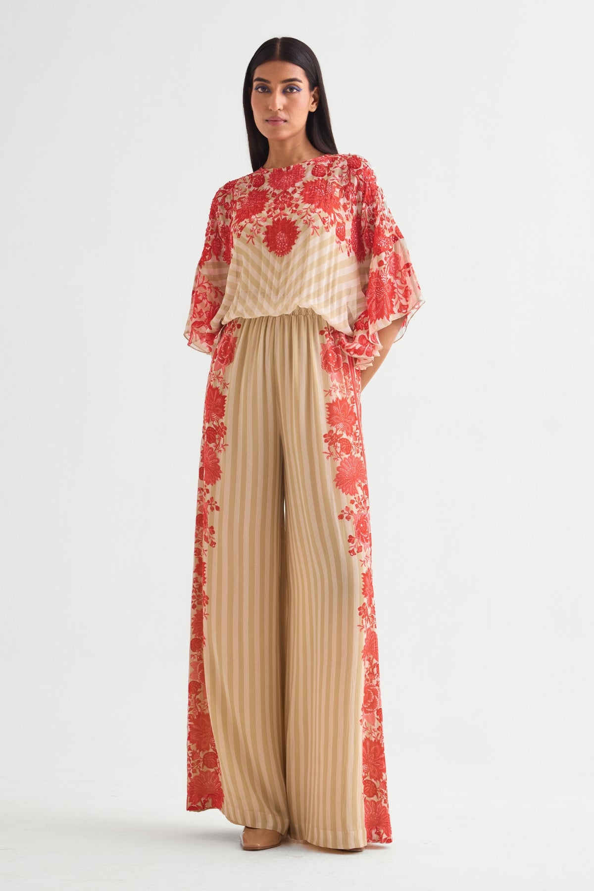 Floret Side Frill Jumpsuit Namrata Joshipura Online