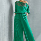 River Leaf Drop Shoulder Jumpsuit Namrata Joshipura
