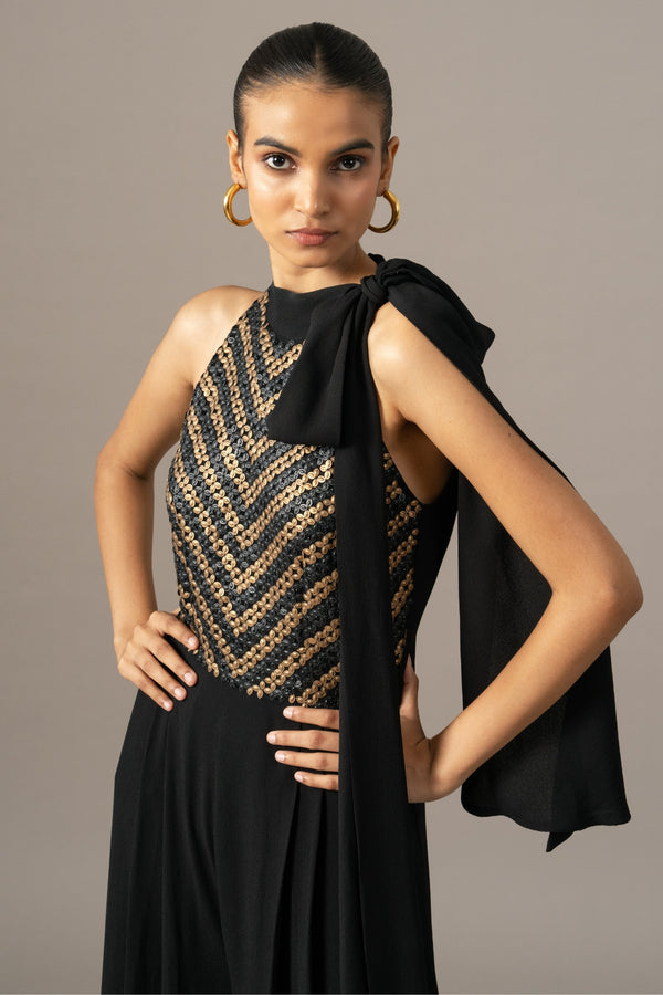 Matrix Box Pleat Jumpsuit