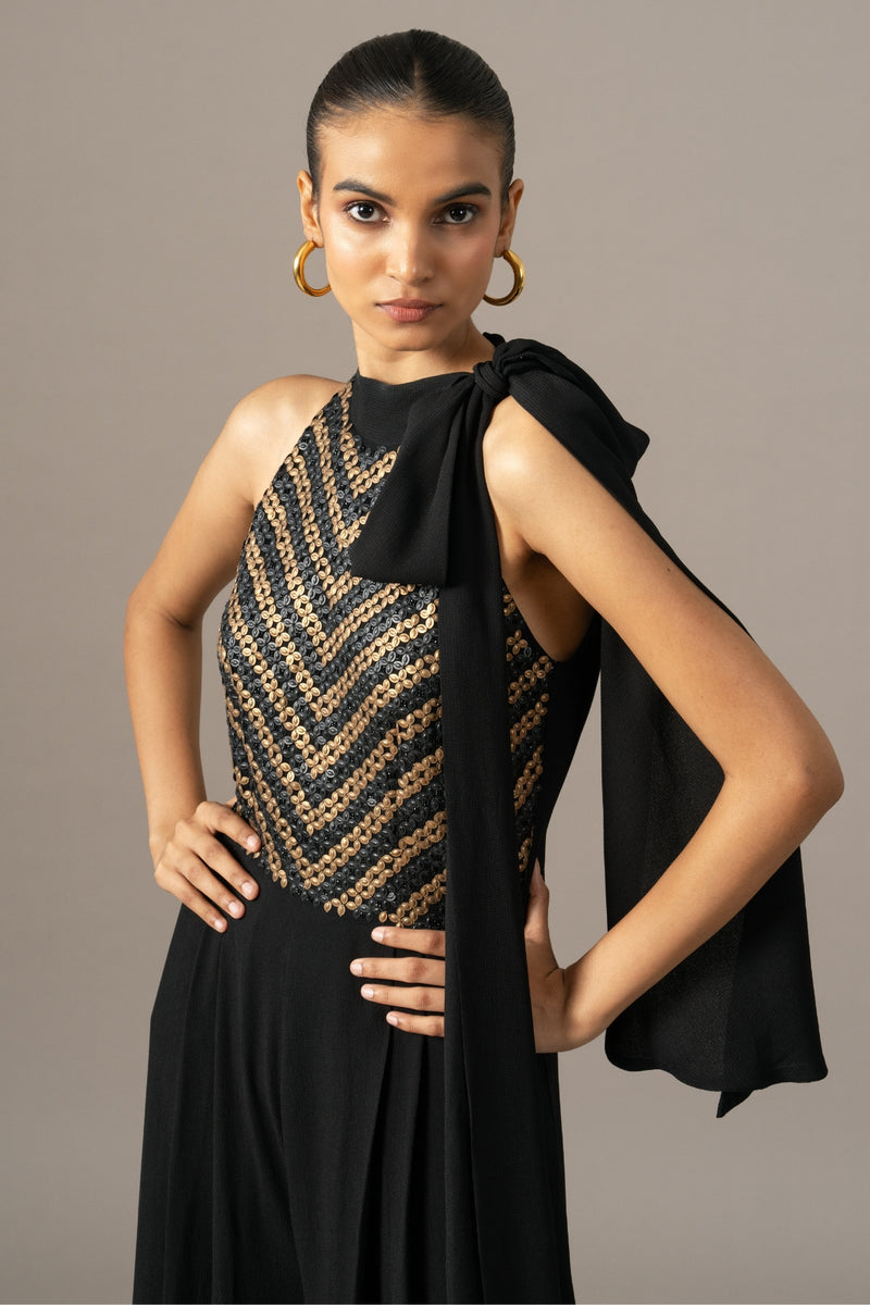 Matrix Box Pleat Jumpsuit