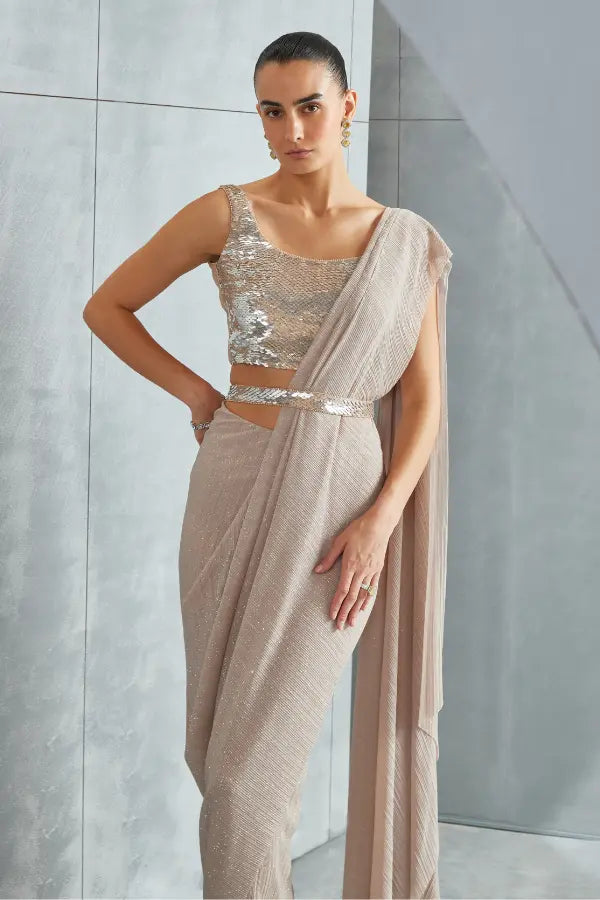 Fox Tail Shimmer Saree Namrata Joshipura