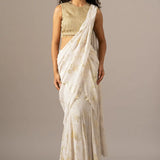 Chevron Dust Blouse With Mermaid Drape Saree Namrata Joshipura Online