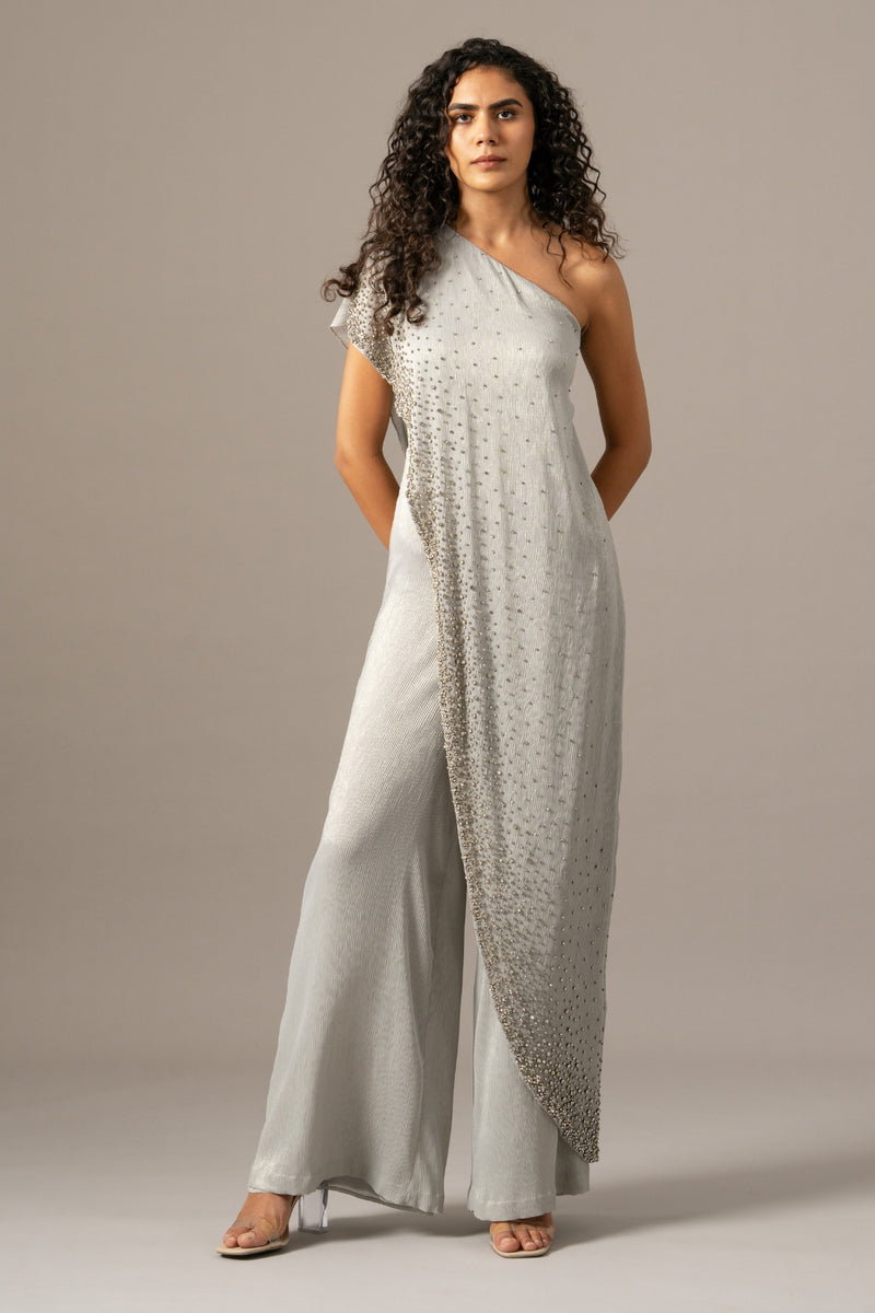 Star Box One Shoulder Jumpsuit
