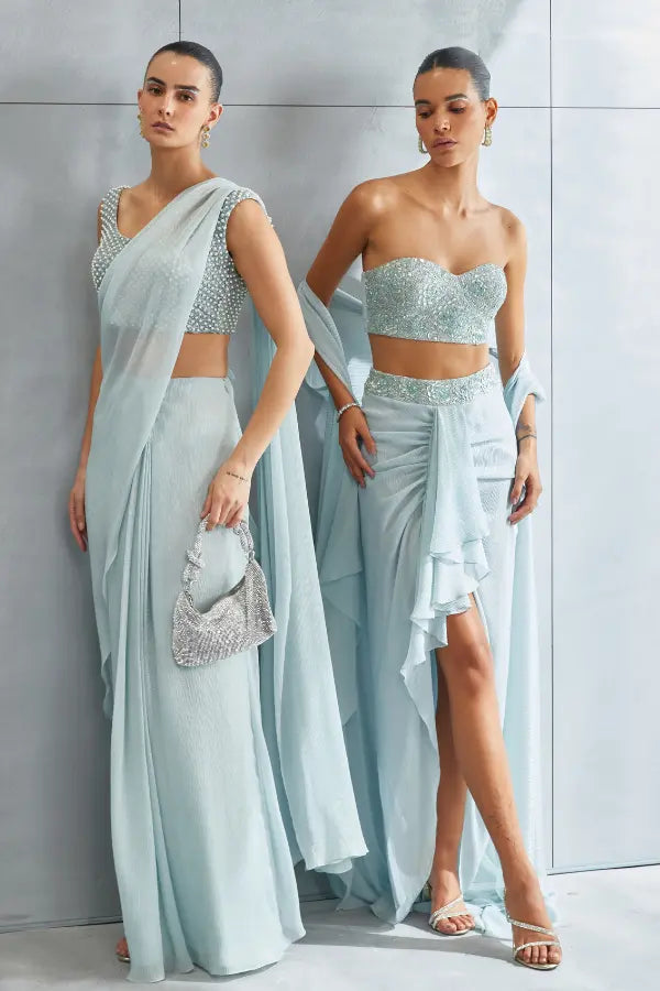 Pearl Drop Shimmer Saree Namrata Joshipura
