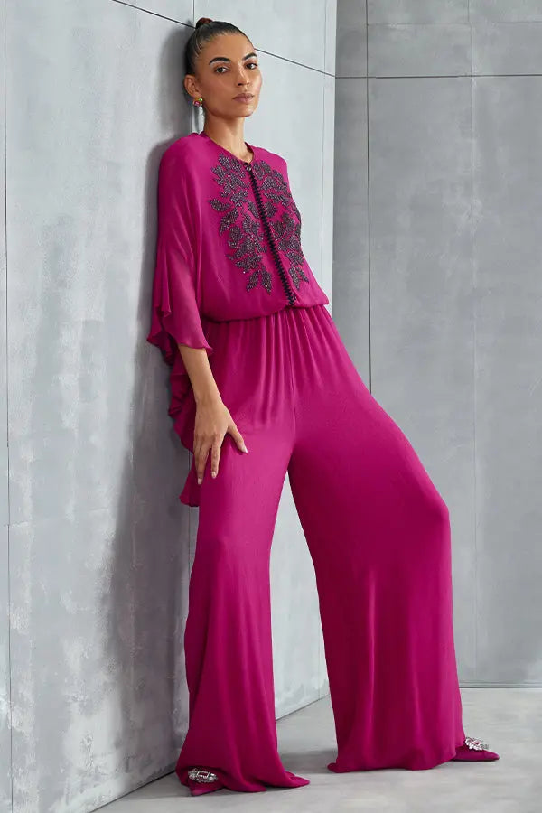 Luna Frill Sleeve Jumpsuit Namrata Joshipura