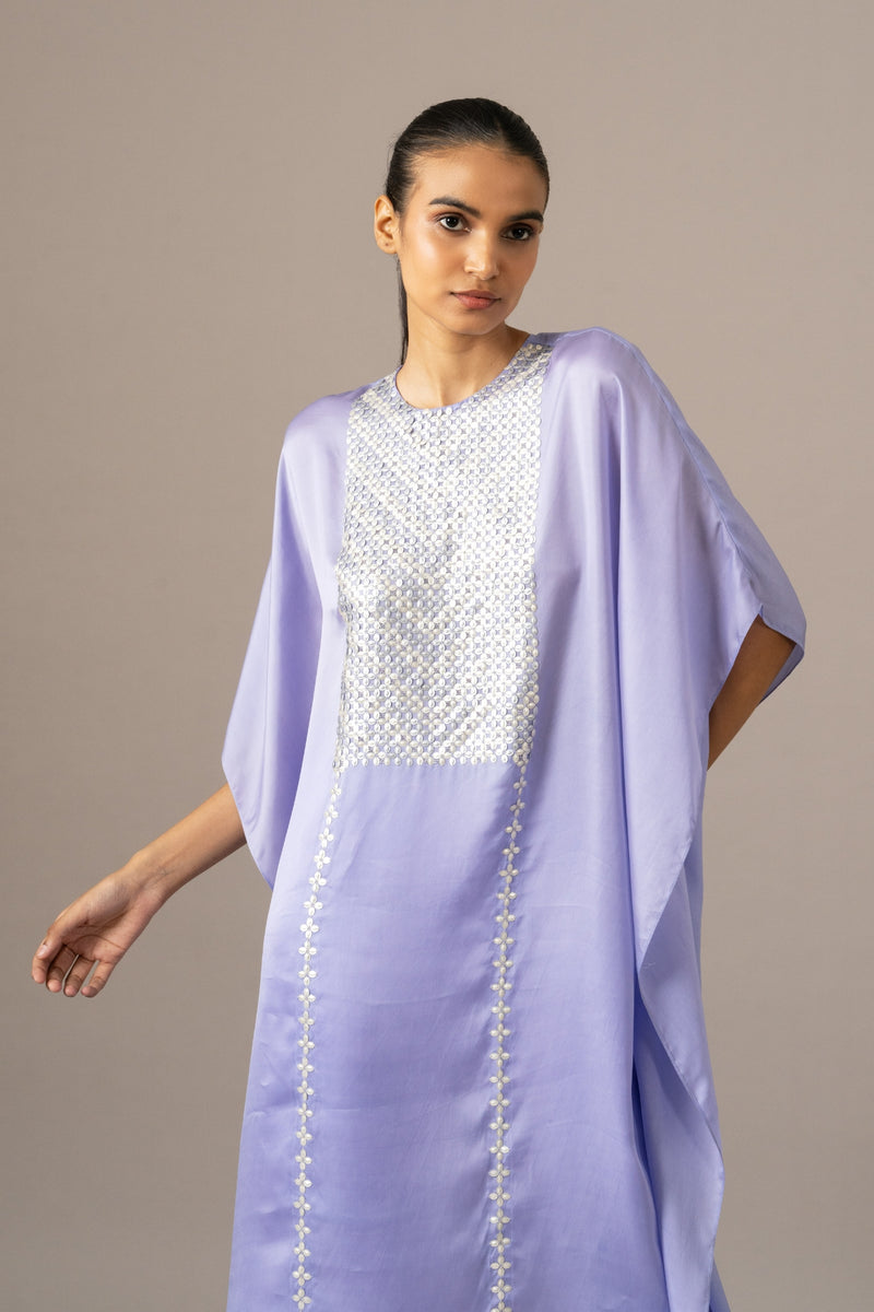 Matrix Yoke Embroidered Kaftan Set