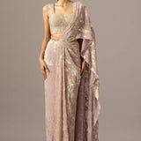 Diamond Dust Blouse With Draped Saree Namrata Joshipura Online