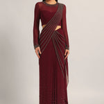 SILVER DUST EMBELISHED DRAPE SAREE Namrata Joshipura Online