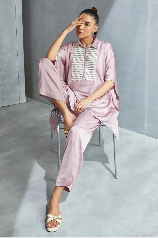 Metallic Hexa Kaftan Set Namrata Joshipura