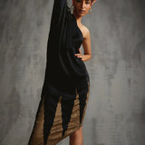 Zenith Siren Asymetric Drape Dress Namrata Joshipura