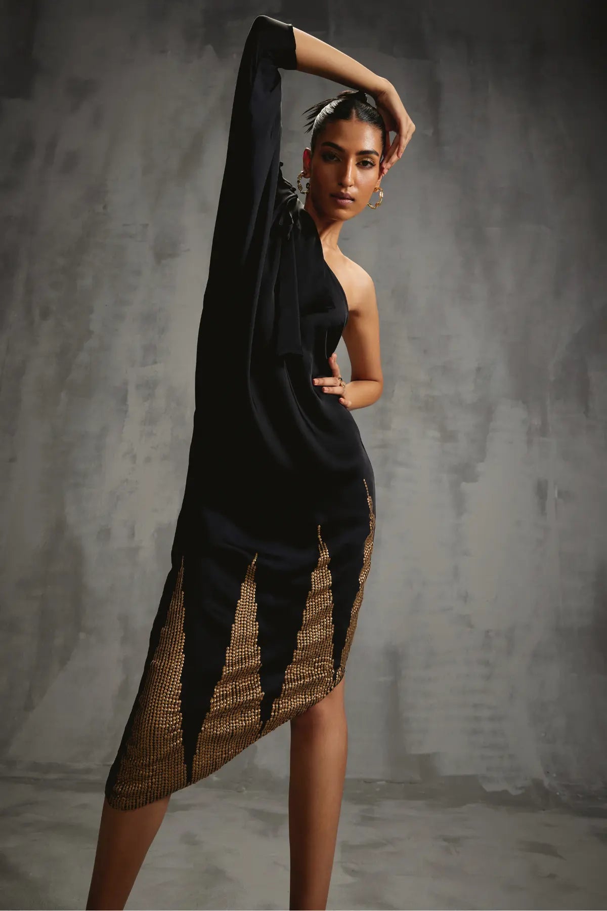 Zenith Siren Asymetric Drape Dress Namrata Joshipura