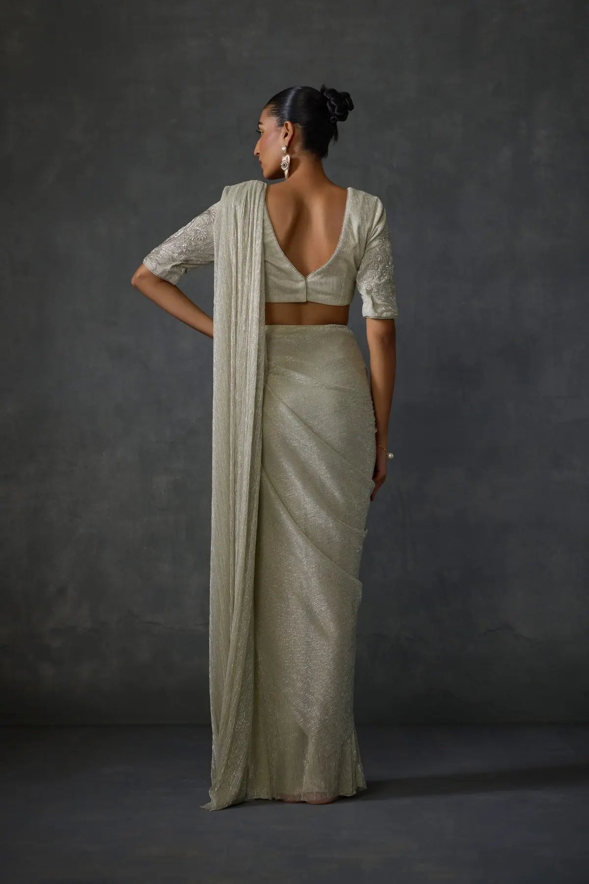Peizuli Metalic Draped Saree Namrata Joshipura Online