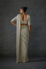 Peizuli Metalic Draped Saree