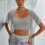 Metallic Cord Drape Skirt Set Namrata Joshipura