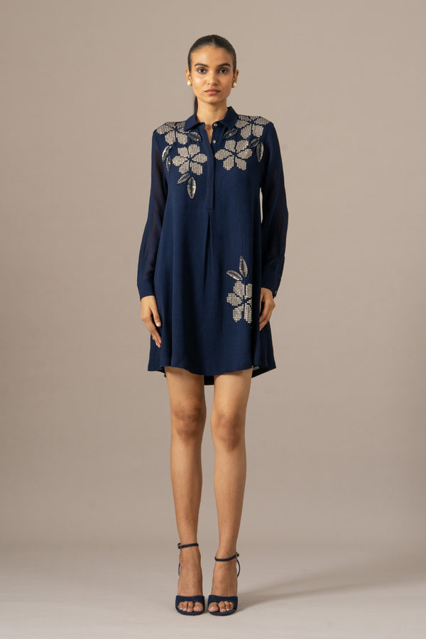 Moonflower Front Pleat Dress