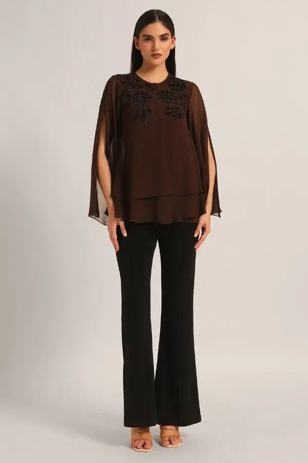 MIDNIGHT BLOOM DOUBLE LAYER TOP Namrata Joshipura Online