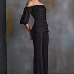 Midnight Off Shoulder Pant Set Namrata Joshipura