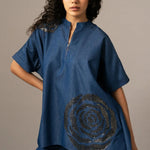 Rosette Zipper Handkerchief Tunic ROSETTE ZIPPER HANDKERCHIEF TUNIC