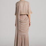 PEARL SHOWER CAPE WITH MERMAID DRAPE SAREE