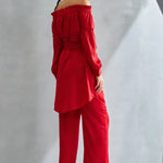 River Leaf Off Shoulder Co-ord Set Namrata Joshipura