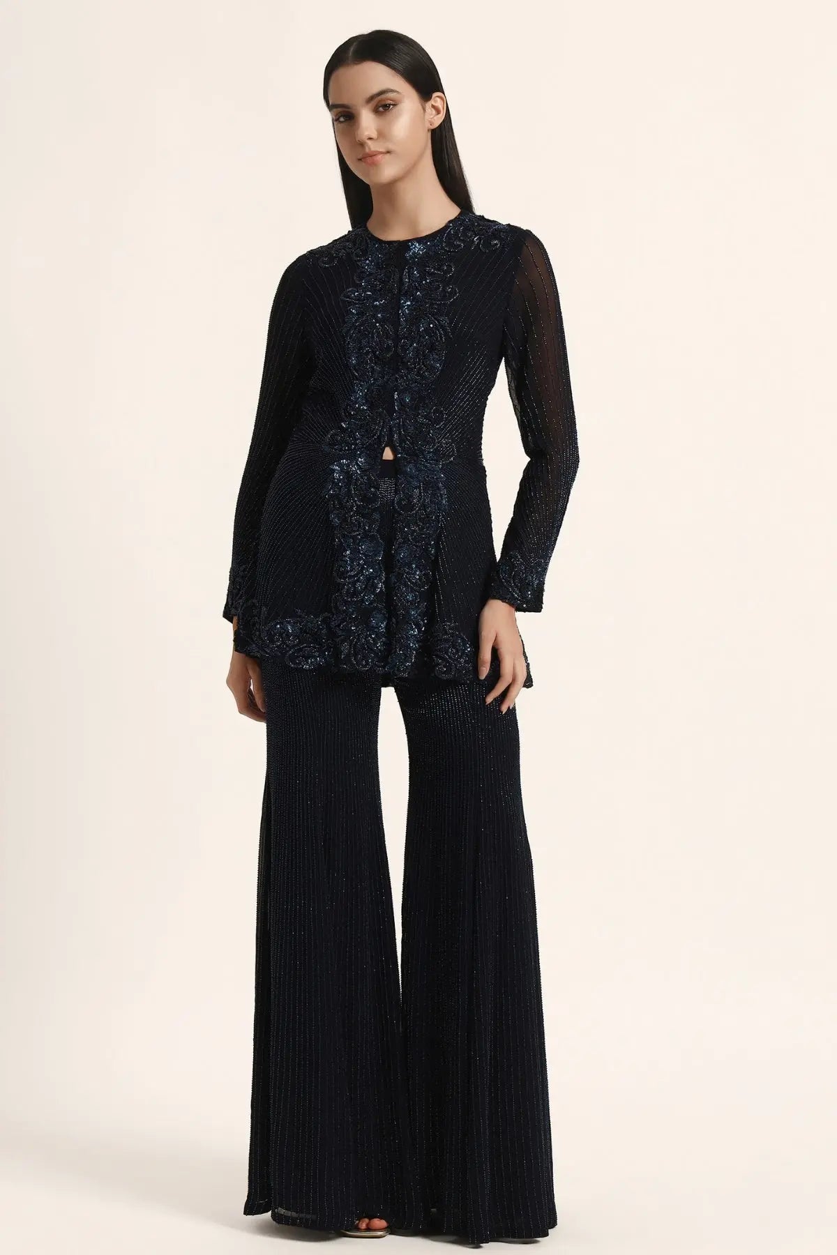 Rosette Peplum Top With Sharara Namrata Joshipura Online