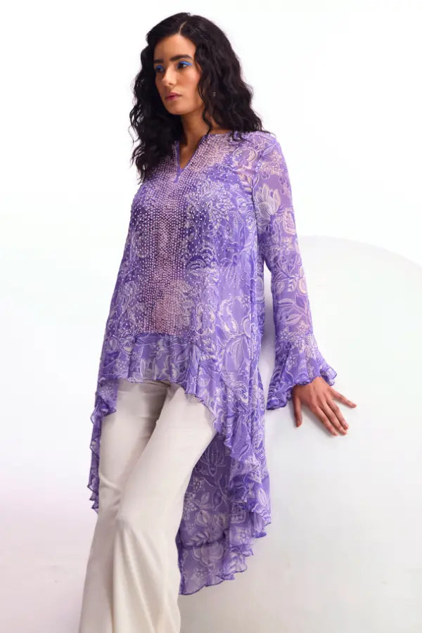 Cerelia Frill Long Back Tunic Namrata Joshipura