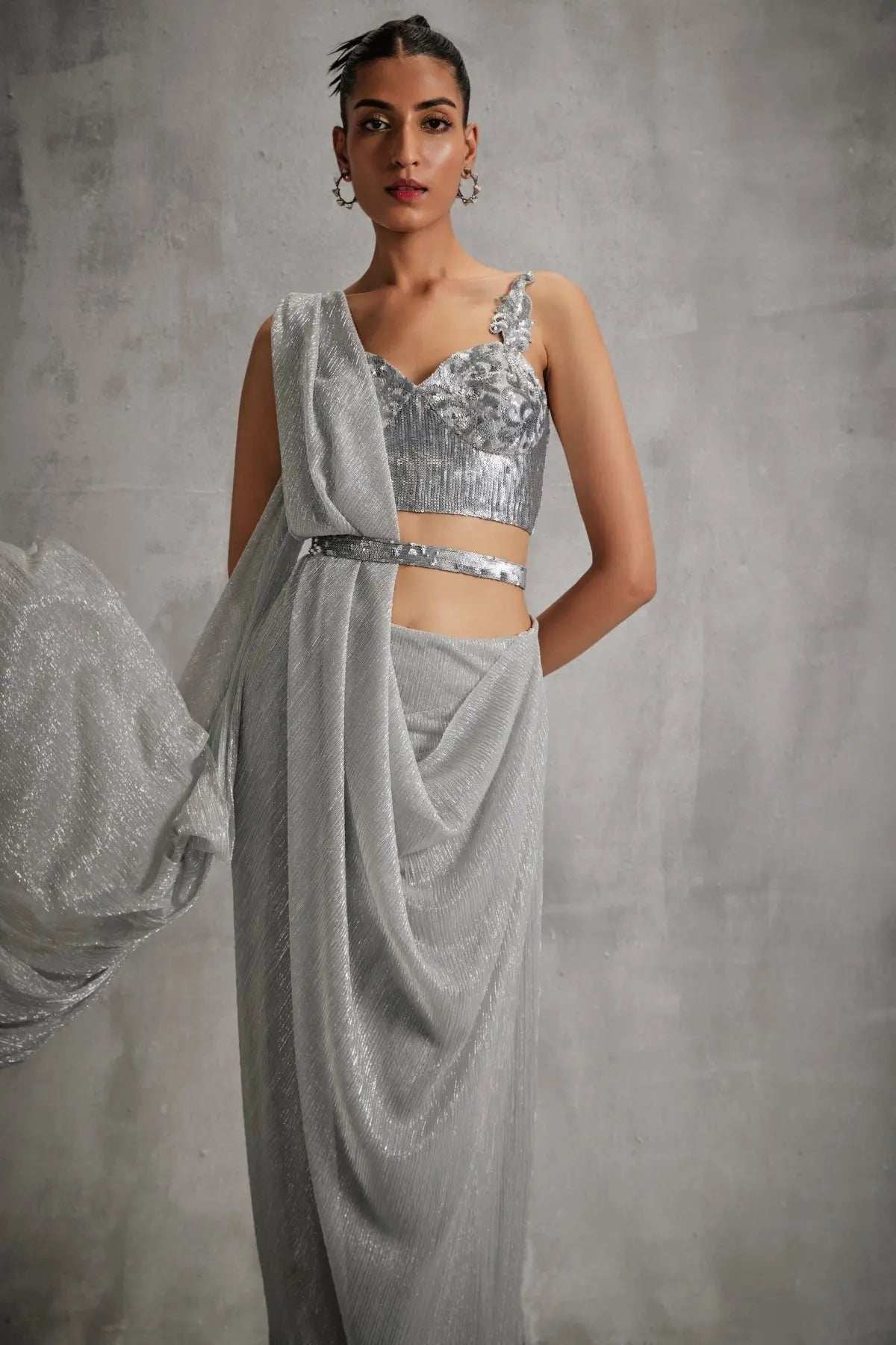 Rosa Baroque Sraight Concept Saree Namrata Joshipura